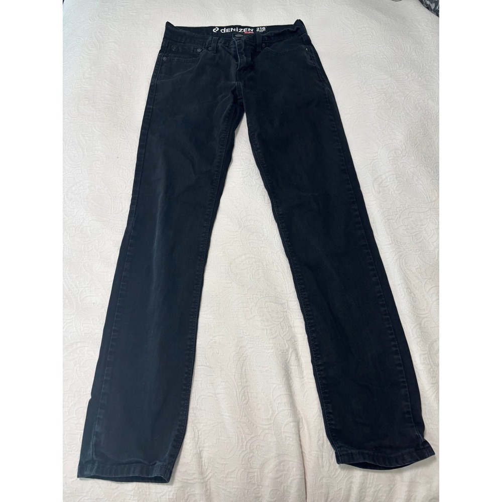 Denizen from Levis 216 Skinny Fit Black Jeans Mens 29x32 Stretch Denim